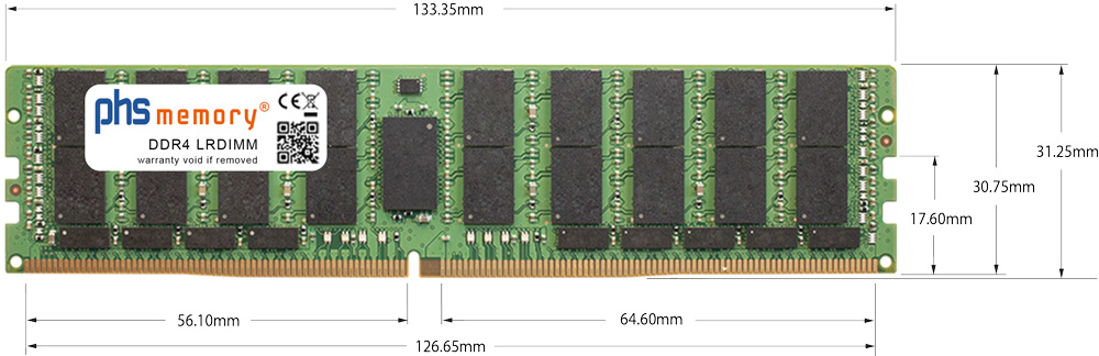 Arbeitsspeicher DDR4 RAM 288Pin Maße