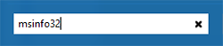 Windows search for msinfo32