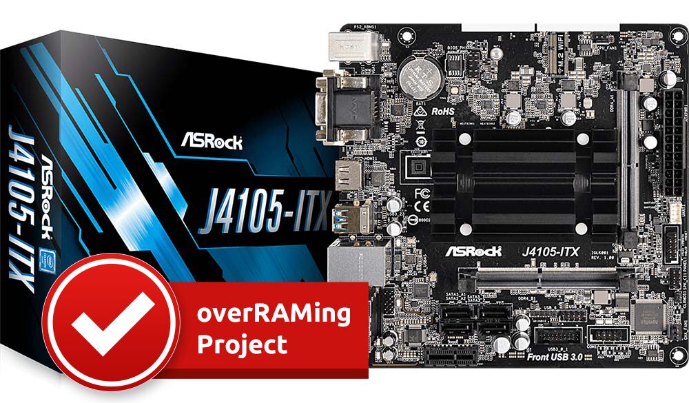 overRAMing ASRock J4105 ITX with 32GB RAM
