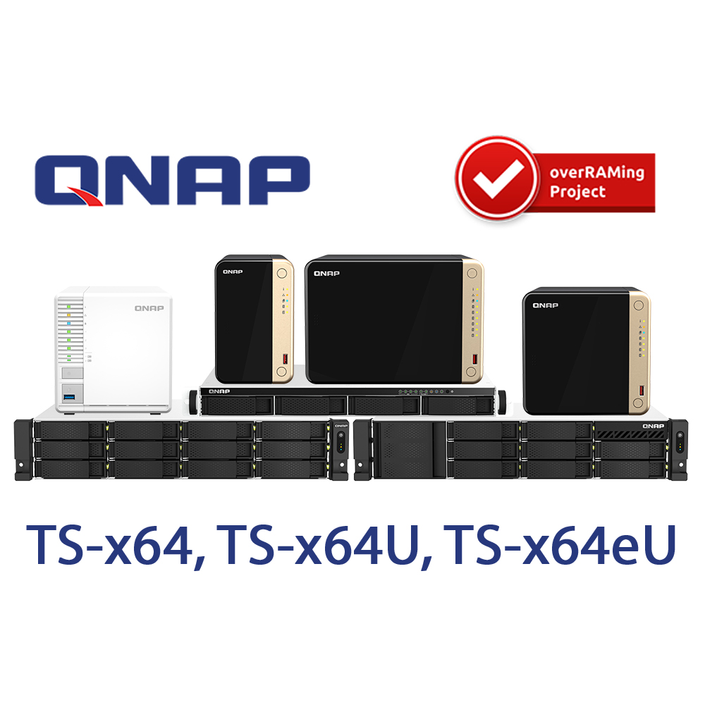 QNAP TS-464-8G, 64GB RAM