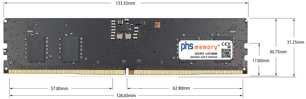 Abmessungen - Computer memory DDR5 288Pin u 4 jpg