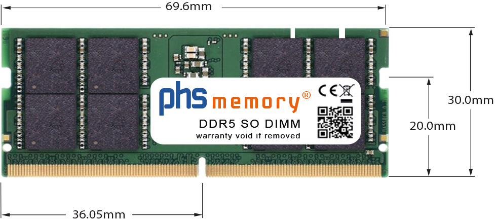 Abmessungen - Computer memory DDR5 262Pin s 8 jpg